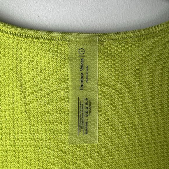 NWT Outdoor Voices Men's Seamless Pique Tank Top Green Apple Size Large - Picture 5 of 7